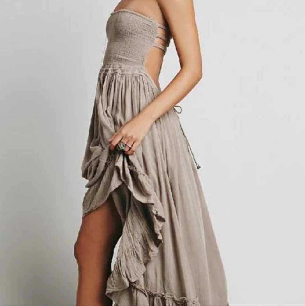 Black backless summer dress